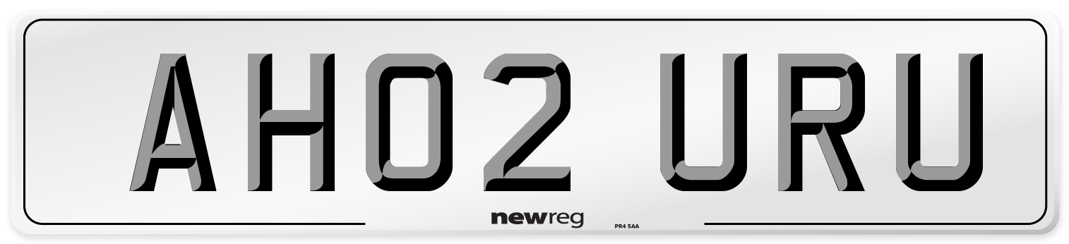AH02 URU Number Plate from New Reg